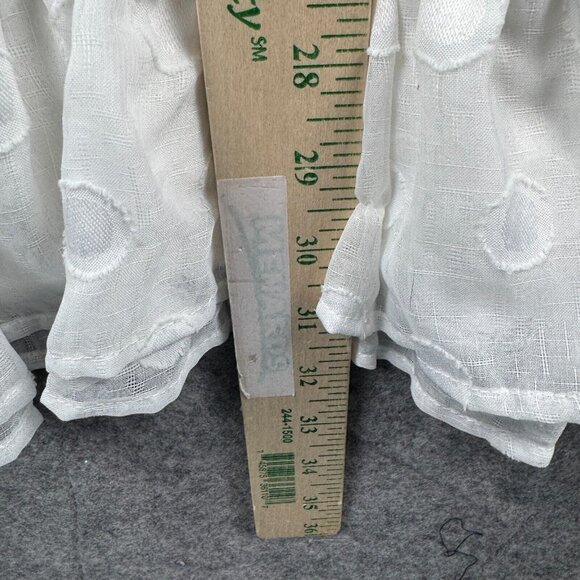 Lulus Dress Womens M White Polka Dot Sheer V Neck Babydoll Ruffle Coquette Y2K - Picture 8 of 10